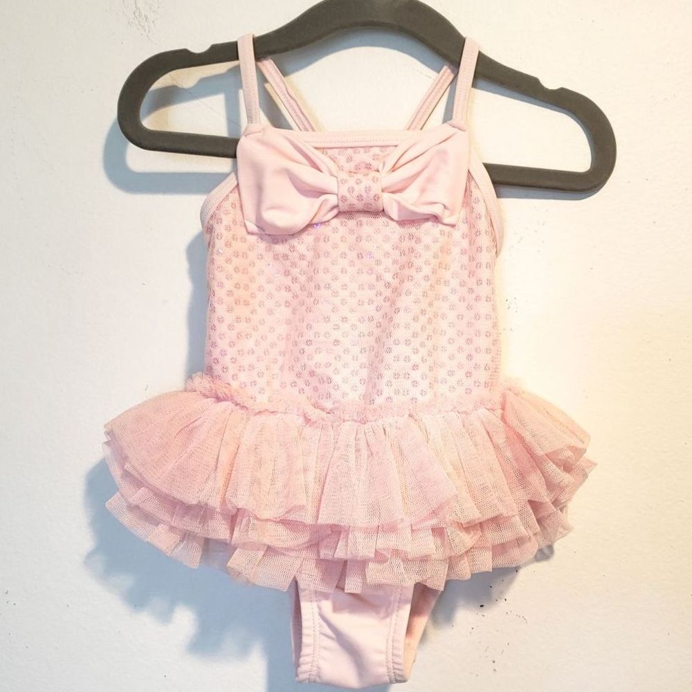 Little Me-Baby Girl Pink Sequin Bow Tutu Suit-18M